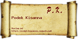 Podek Kisanna névjegykártya